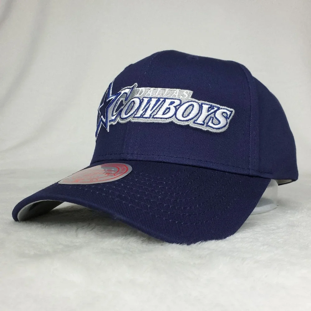 Dallas Cowboys Mitchell & Ness NFL‎ Pro Fit Snapback Hat Cap 3D Logo Navy NWT